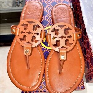 Tory Burch Miller Sandals Vintage Vachetta Size 9